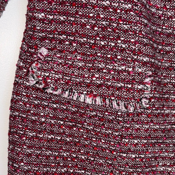 Karl Lagerfeld Maroon Textured Blazer - Picture 7 of 15